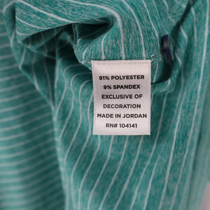 Walter Hagen Mens P11 Classic Stripe Polo Shirt Aquatic Teal White Small