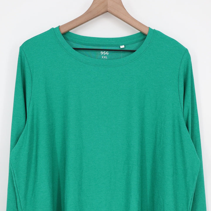 DSG Mens XXL Green Long Sleeve Performance T-Shirt UPF 50+ Moisture Wicking