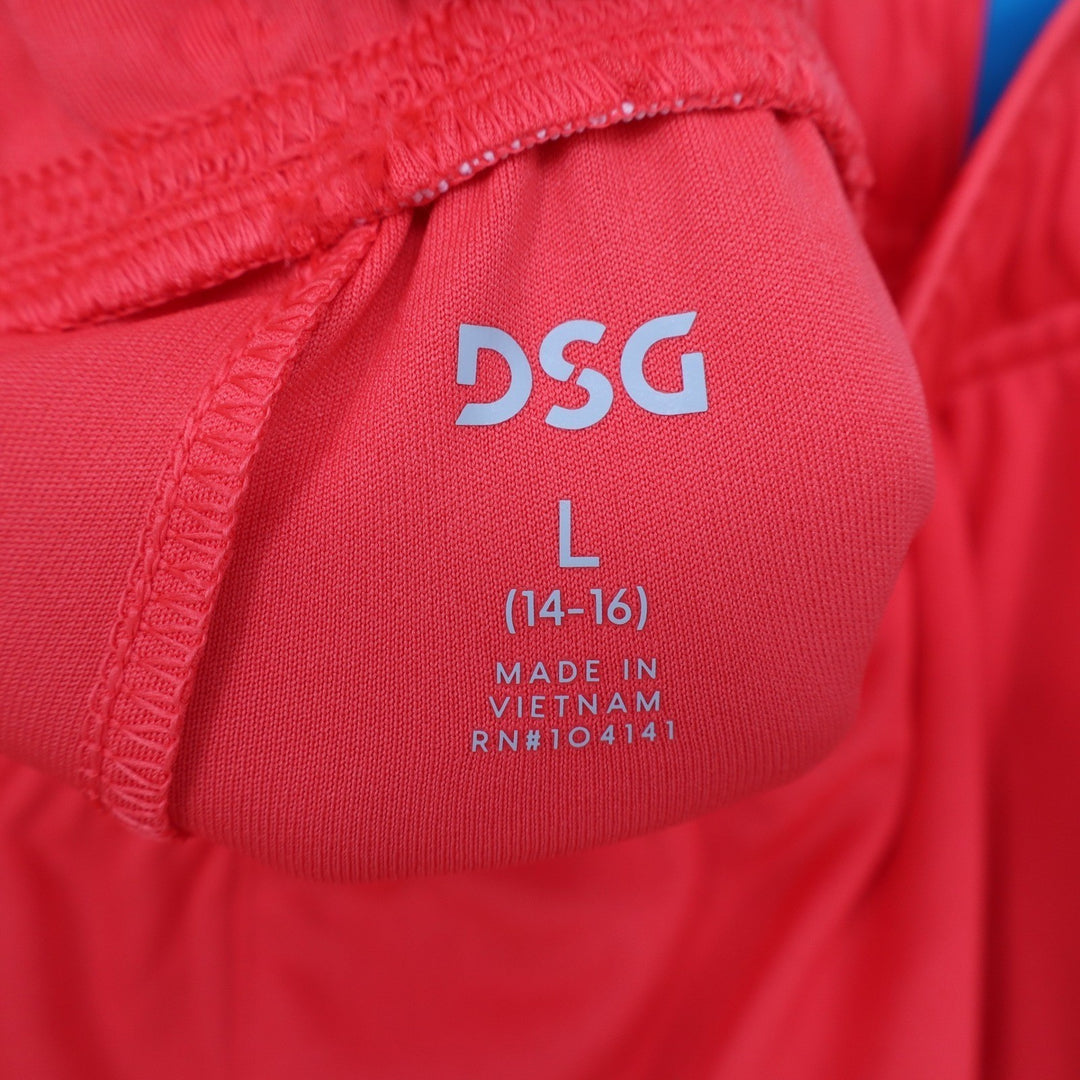 DSG Boys All Sport Short Cabana Coral Pure White L 14-16 Moisture Wicking New