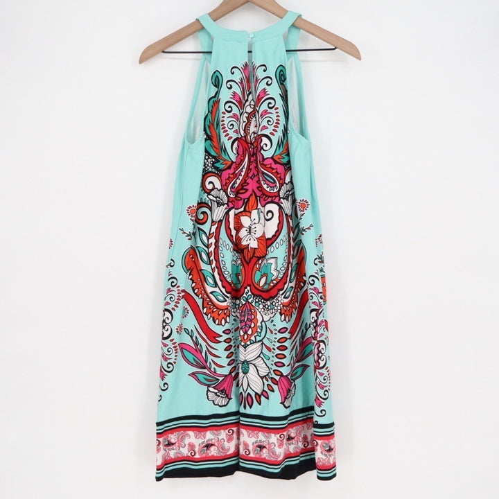 New York Company Teal Paisley Halter Dress Size M