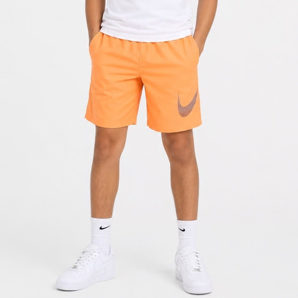 Nike Swim Trunks Boys S Orange Graphic Swoosh Board Shorts Good