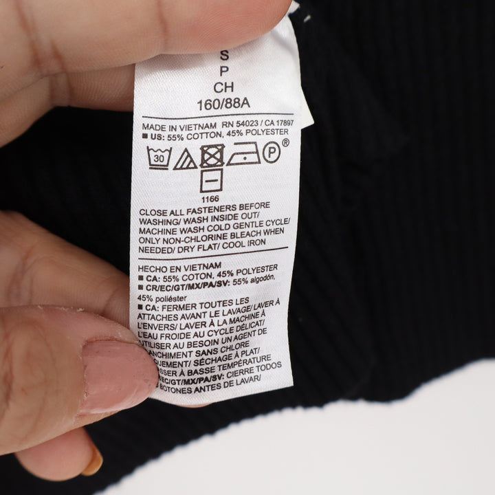 Old Navy SoSoft Lite Ribbed Cardigan Sweater Black V-Neck Button Front Small