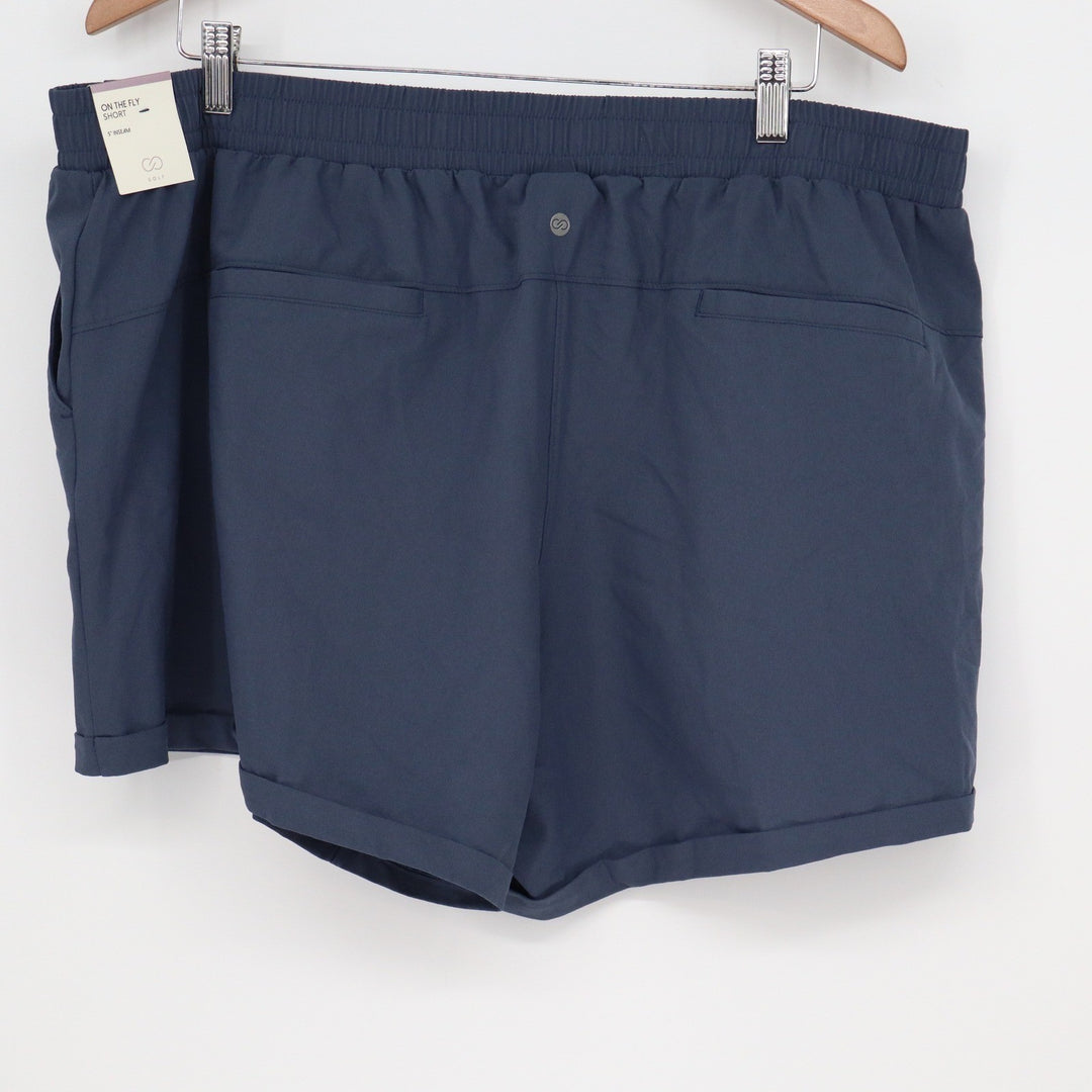 Calia Womens On the Fly Short 5" Inseam Ardosia Slate Blue XXL