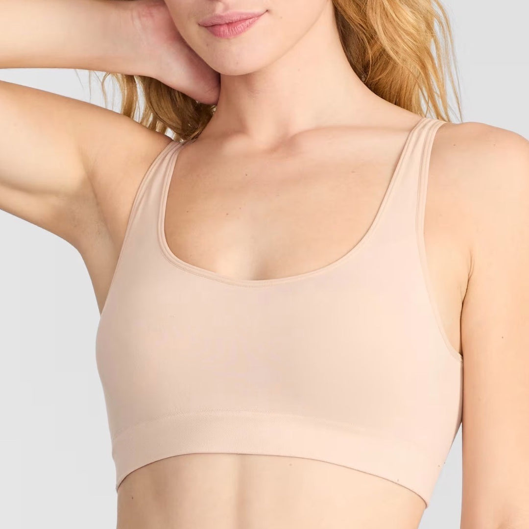 Wacoal Feeling Flexible Bralette Bra Womens Medium Rose Dust Stretch Wireless