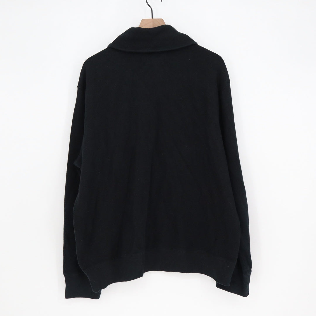 Polo Ralph Lauren Mens XXL Black Shawl Collar Button Sweatshirt Red Pony Logo