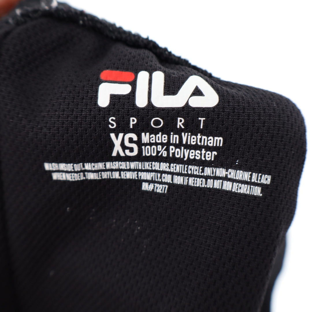 Fila Sport Womens XS Black Pink Mesh Dolphin Athletic Running Shorts
