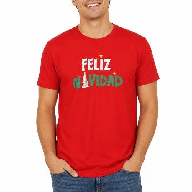 Wondershop Mens Feliz Navidad Christmas Graphic Tee Red Size L Sleepwear Shirt