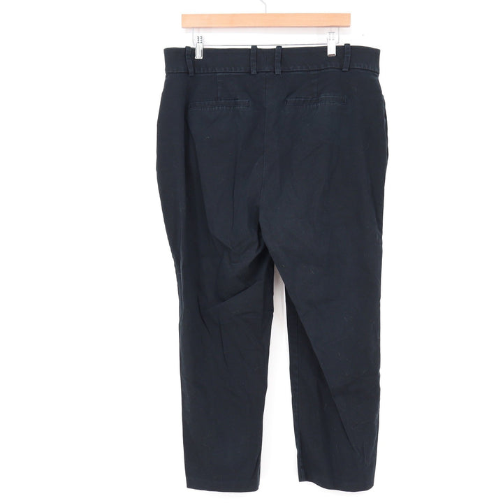 Ava & Viv Black Ankle Pants Womens 16 Cotton Lyocell Stretch Workwear Trousers