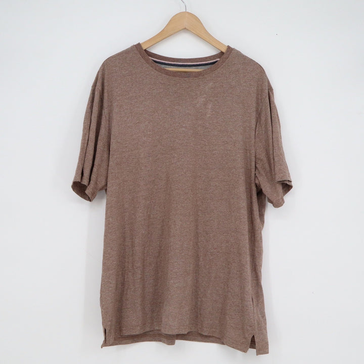 Weatherproof Vintage Mens XL Brown Heathered Short Sleeve Crewneck T-Shirt Tee