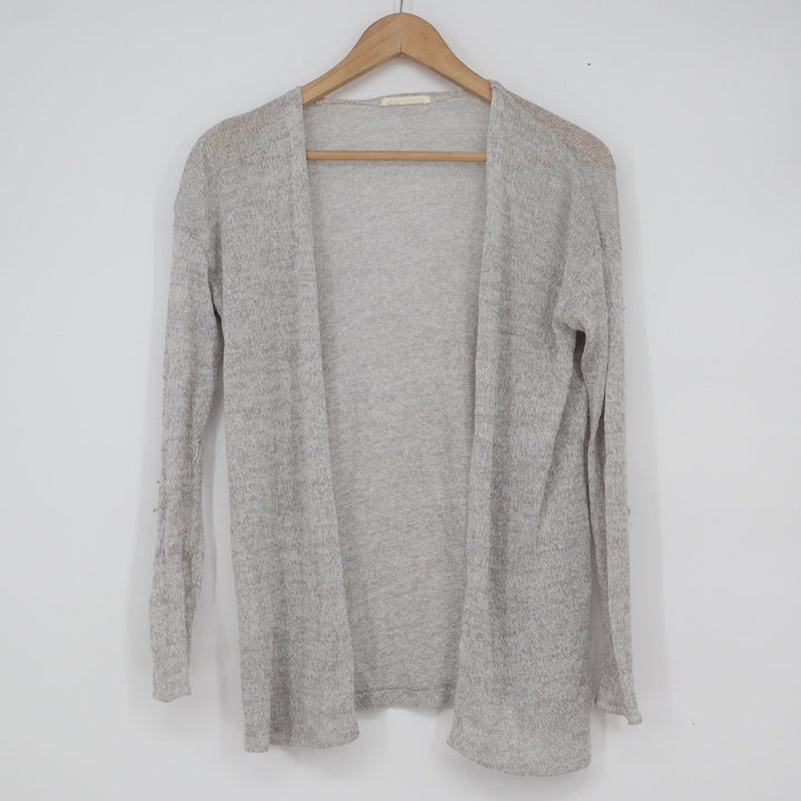HM Girls Grey Marled Open Front Lightweight Knit Cardigan Sweater Size 10-12Y