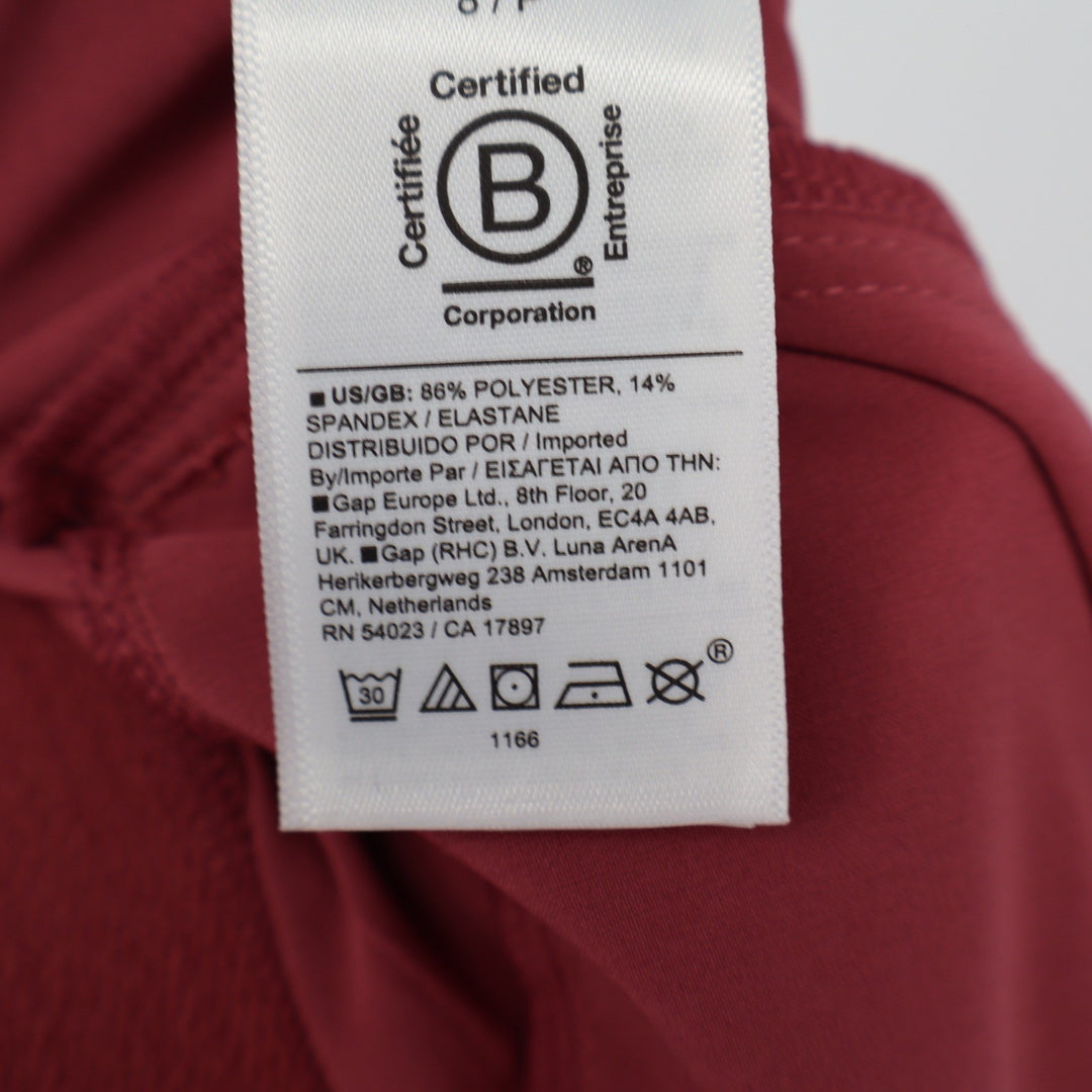 Athleta Brooklyn Ankle Pants Mauve Pink Tapered Zip Hem 8P