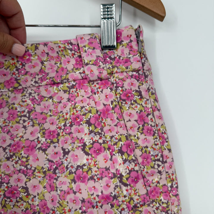 J Crew Chino Shorts Womens 4 Multicolor Floral Print Cotton Stretch Pockets