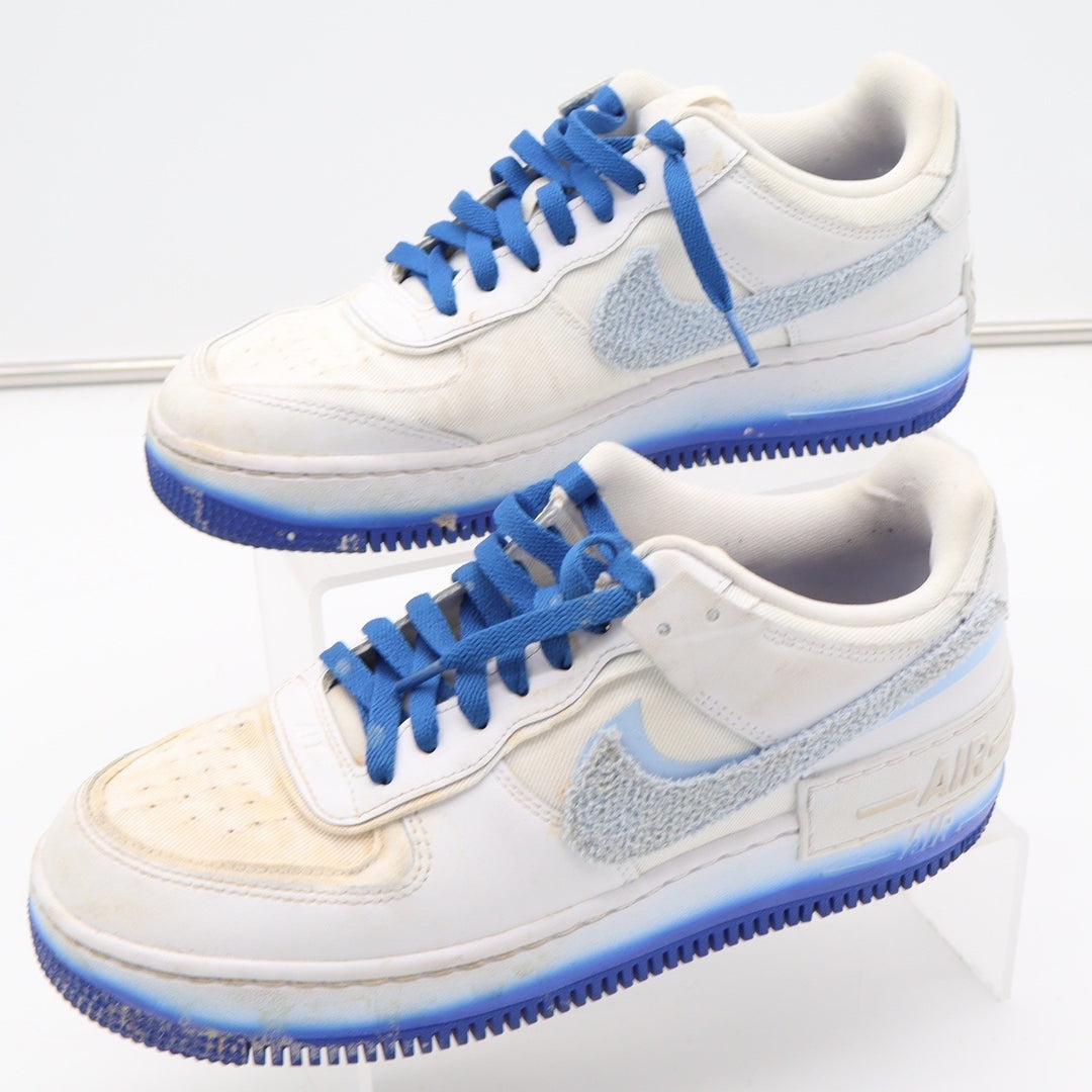 Nike Air Force 1 Shadow White Blue Gradient Womens Size 9 Sneakers