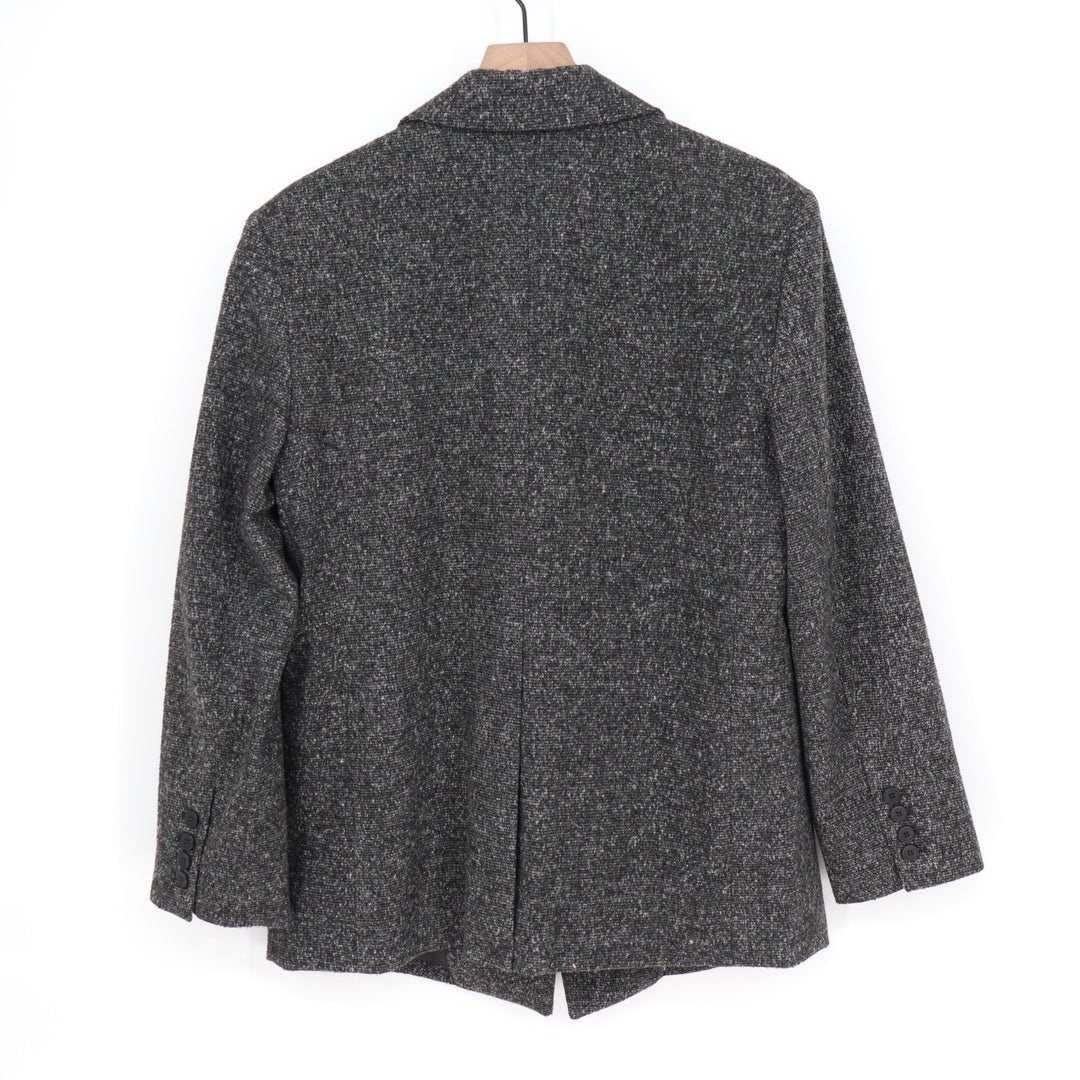 Worthington Blazer Jacket Womens Medium Black White Sequins Tweed Classic Fit