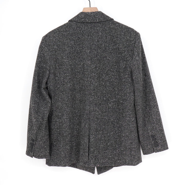 Worthington Blazer Jacket Womens Medium Black White Sequins Tweed Classic Fit