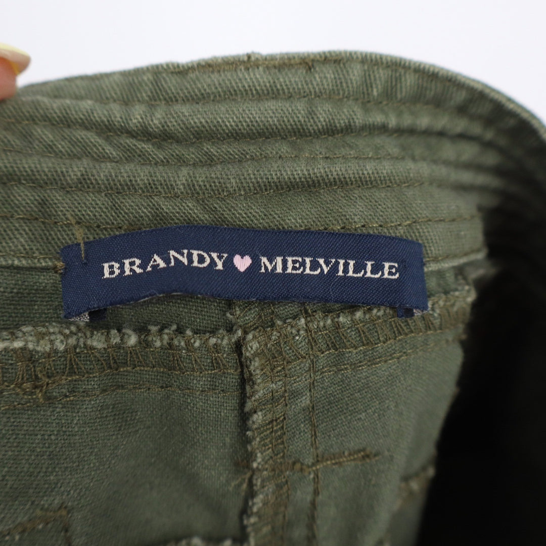 Brandy Melville Olive Green Cargo Pants Straight Leg Utility Trousers