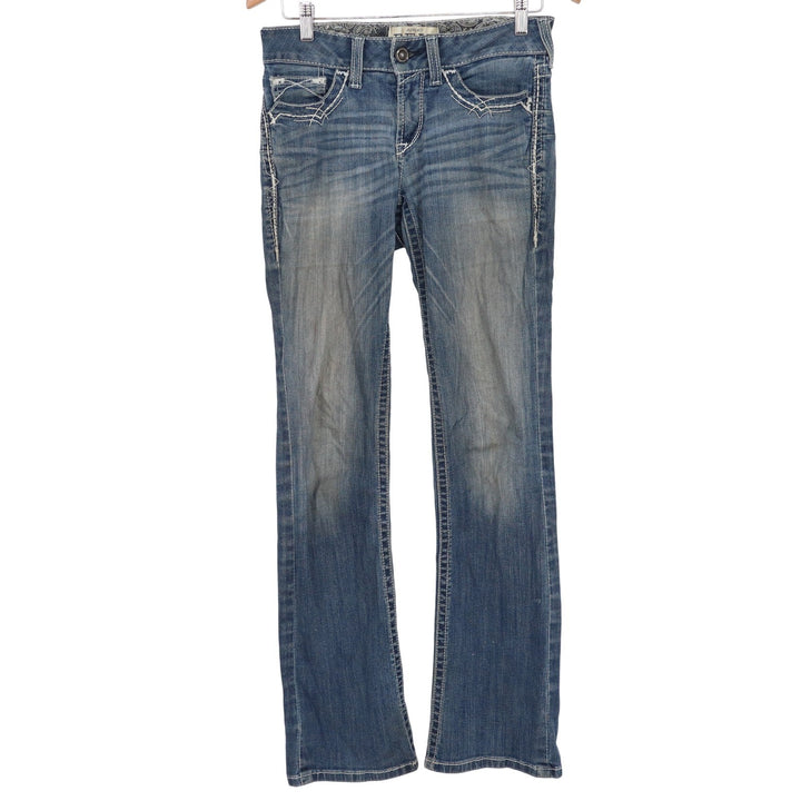 Ariat Real Denim Womens 28R Medium Wash Straight Leg Embroidered Jeans