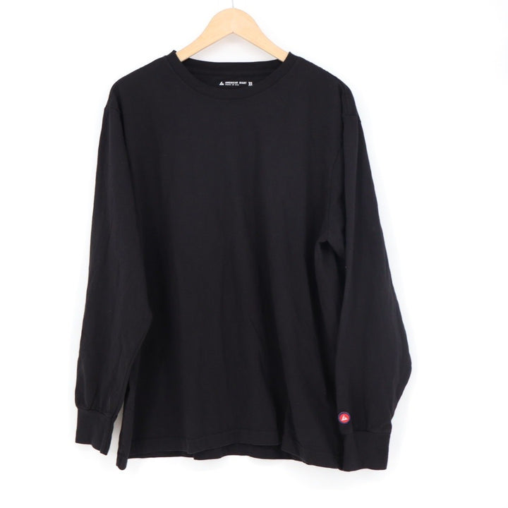 American Giant Black Long Sleeve Crew Neck T Shirt Made in USA XL