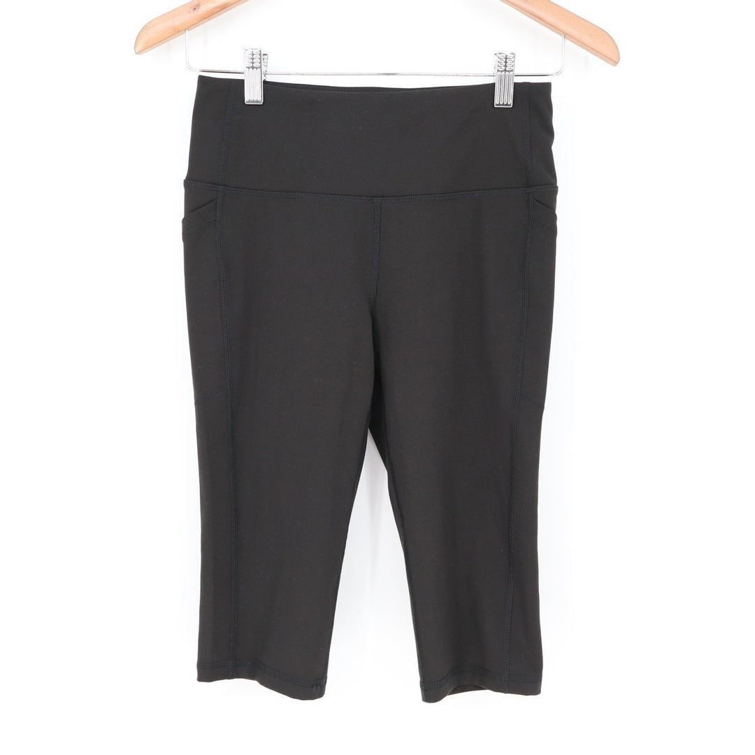 DSG Momentum Crop Womens Small Pure Black High Rise Leggings NEW