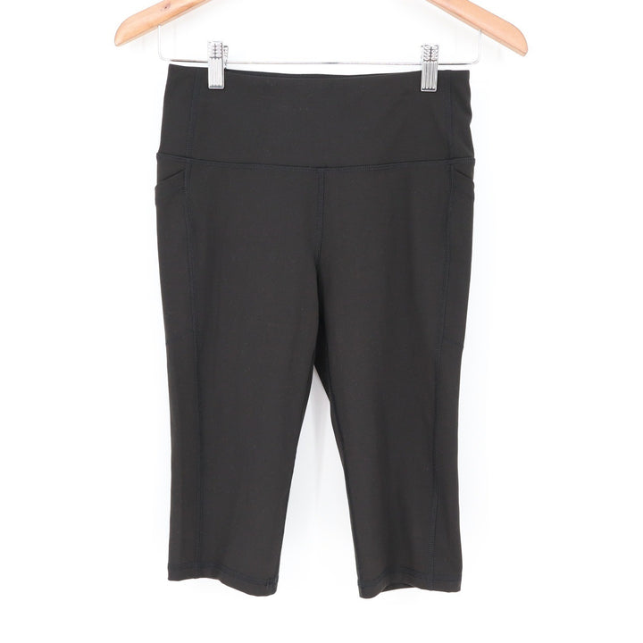 DSG Momentum Crop Womens Small Pure Black High Rise Leggings NEW