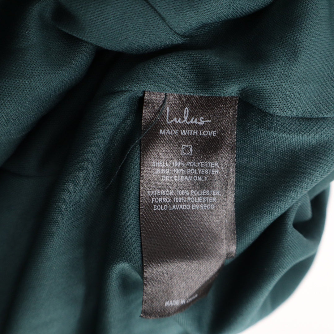 Lulus Forest Green Surplice Sleeveless Chiffon Maxi Dress Medium 6301