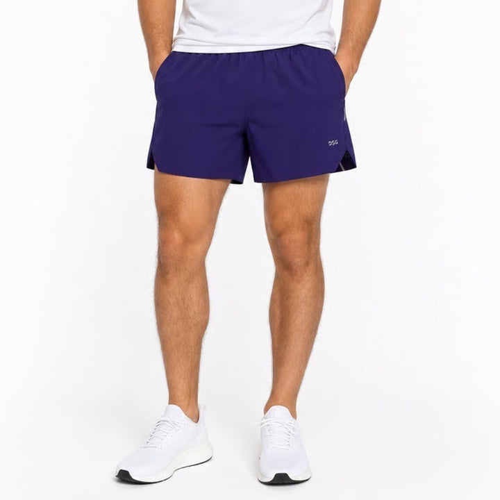 DSG Mens Running Shorts Purple 5 Inch Inseam Lined Athletic Gym Size L