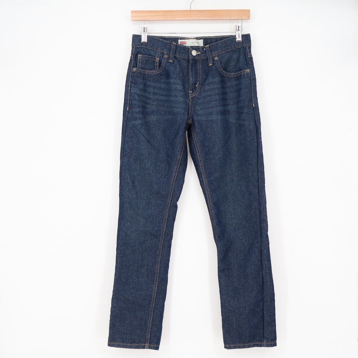 Levi's Jeans Boys 14 Reg 511 Slim Dark Wash Indigo Adjustable Waist Excellent