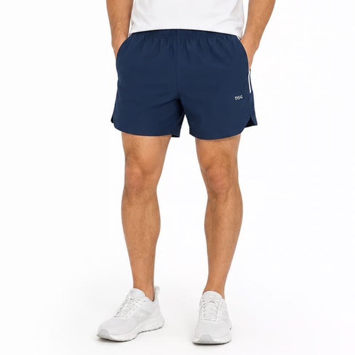 DSG Mens 5 Inch Stride Run Short University Navy Blue Size S