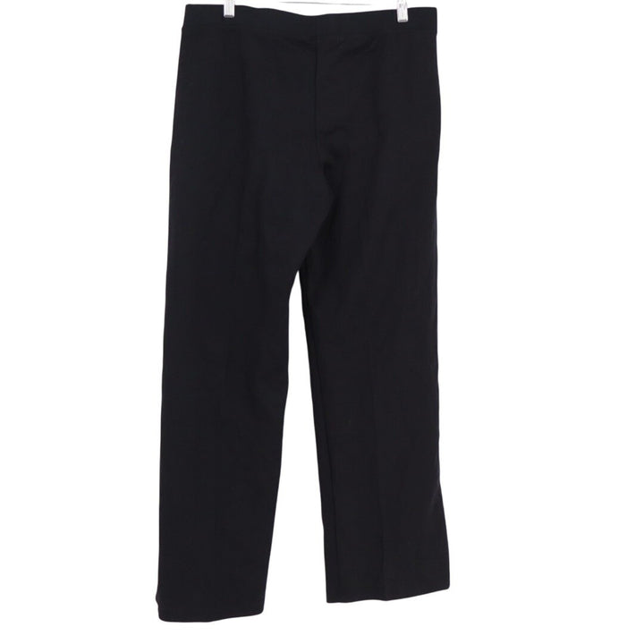 American Giant Ponte Pants Womens Large Black Stretch Elastic Waist Straight Leg
