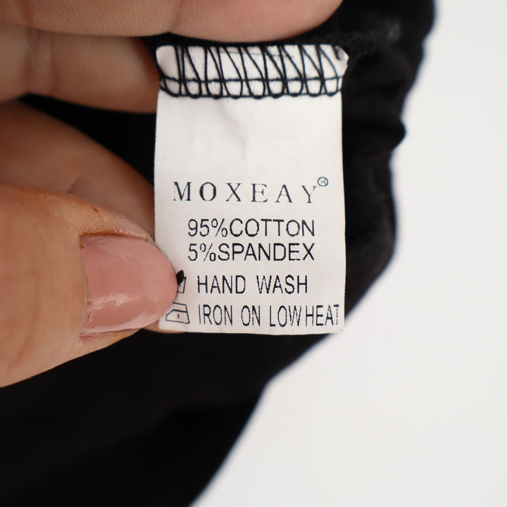 Moxeay Womens Black Scoop Neck Tank Top Cotton Stretch Size M
