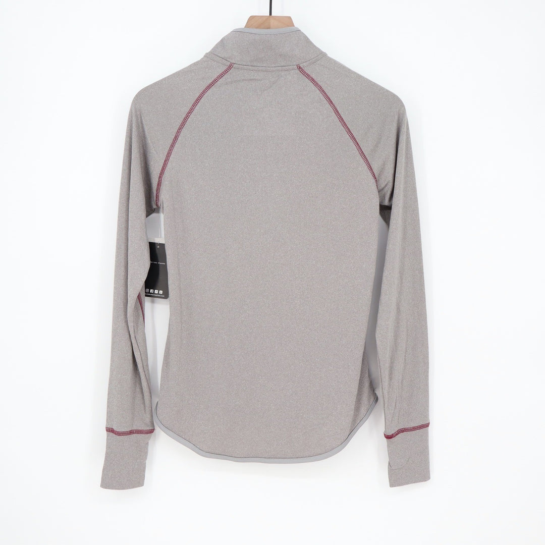 Colosseum Womens UMass Minutemen 1/4 Zip Pullover Grey Size S NEW