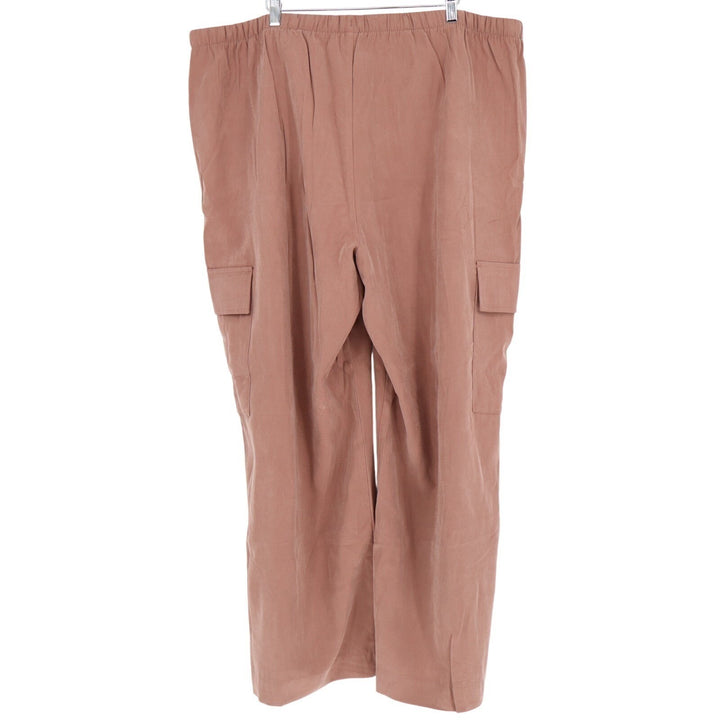 Old Navy Pants Women 2XL Brown Cargo Pockets High Rise Drawstring Waist Wide Leg