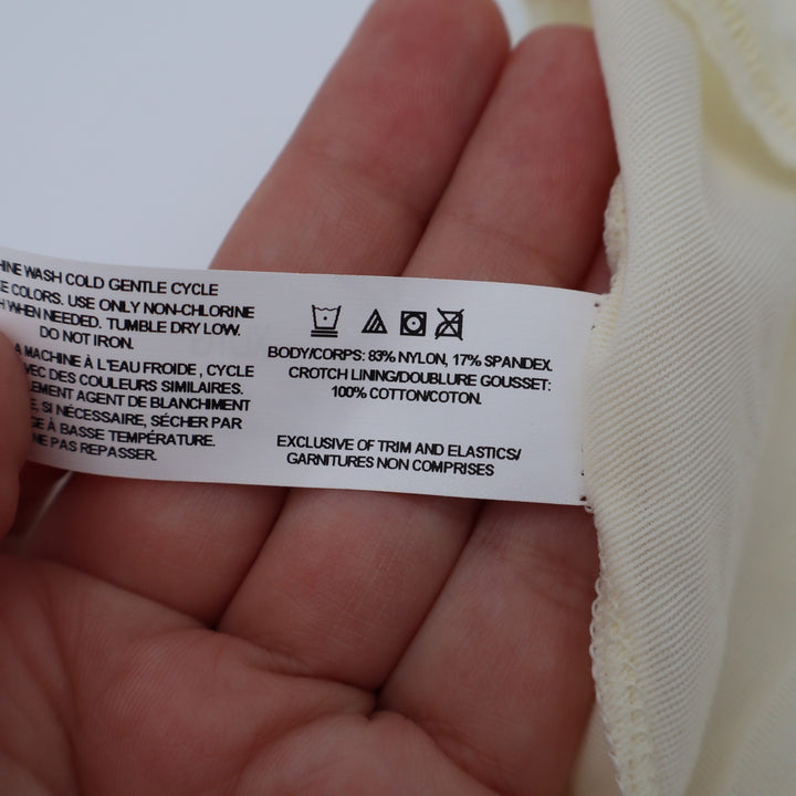 Bali Skimp Skamp Brief Panty Womens XL Cream Stretch Full Coverage Underwear