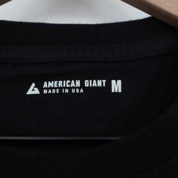 American Giant Black Pocket T Shirt Mens Medium Made in USA Cotton