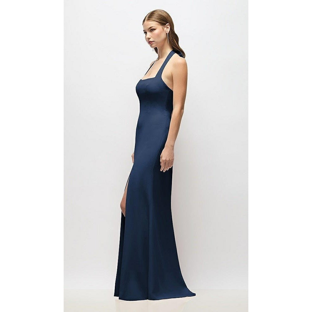 Thread Midnight Crepe Halter Neck Maxi Dress Size L