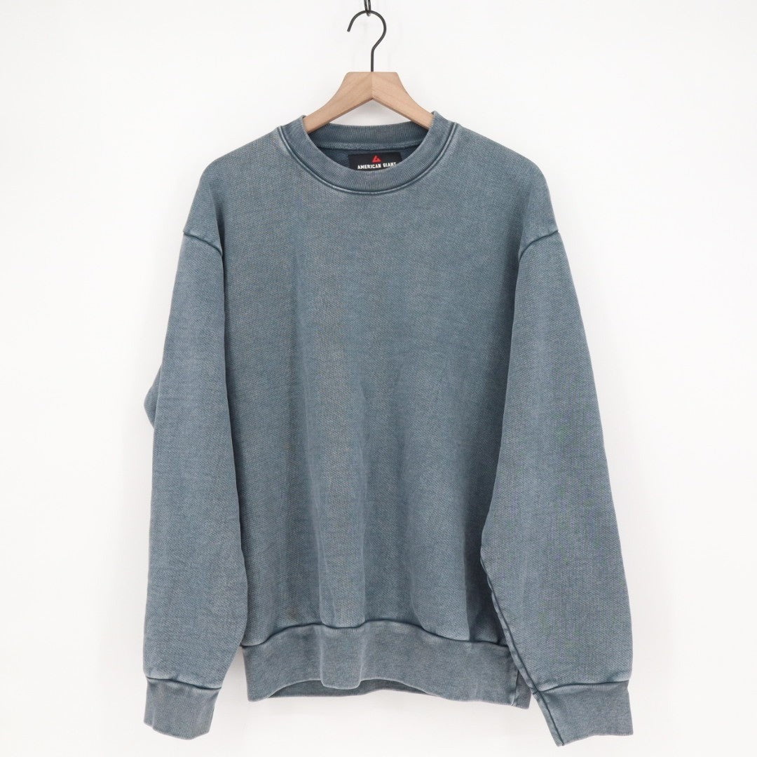 American Giant American Vintage Sweatshirt Unisex Large Blue Cotton Crew Neck