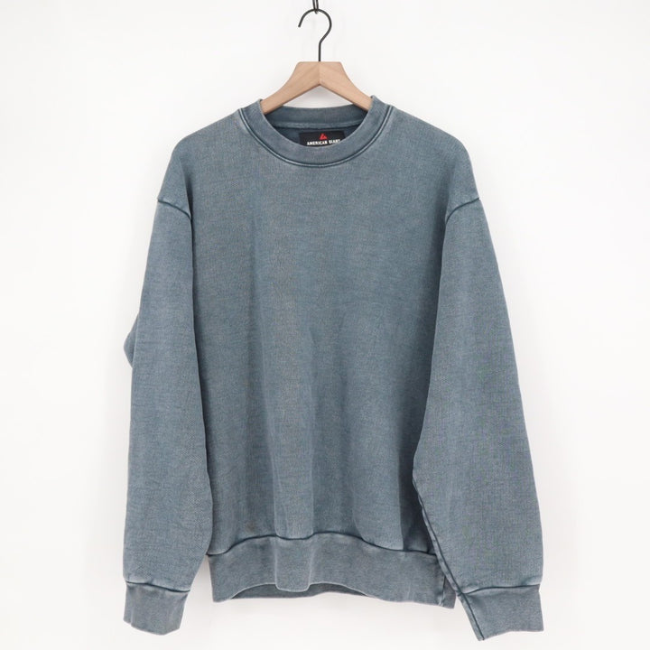 American Giant American Vintage Sweatshirt Unisex Large Blue Cotton Crew Neck