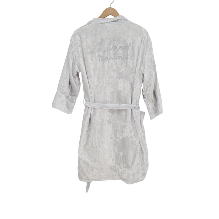 Pottery Barn Teen Harry Potter Lumos Maxima Crushed Velvet Robe Silver One Size