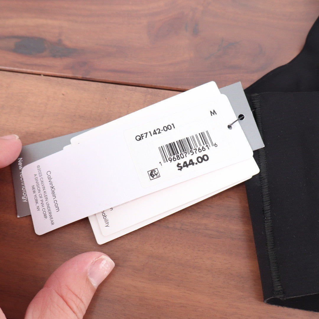 Calvin Klein Invisibles Lightly Lined Bralette Black Wireless QF7142-001 Size M