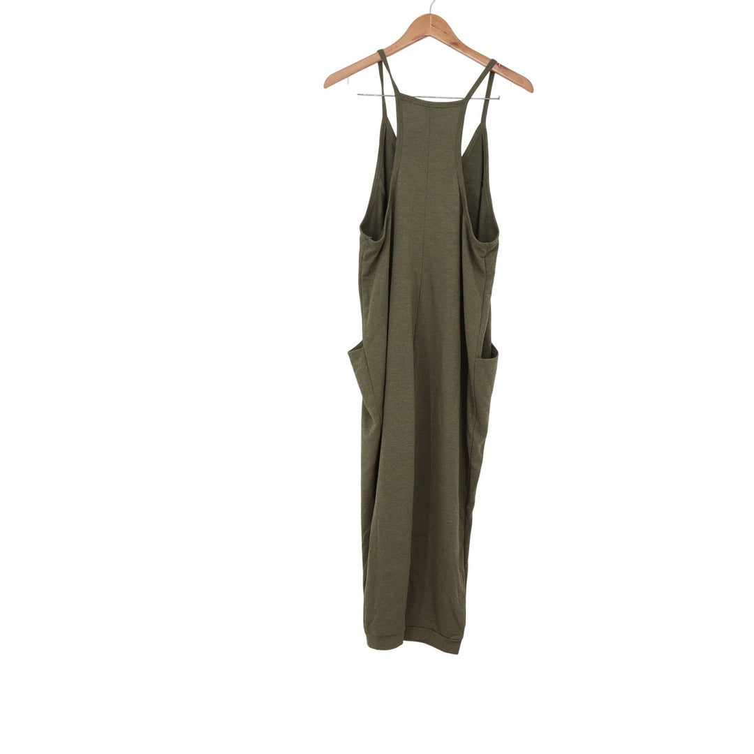 Wild Fable Jumpsuit Womens Medium Knit Racerback Olive Green Pockets Excellent
