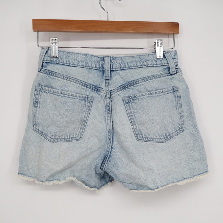 Old Navy Girls Size 14 High Rise Butterfly Embroidered Denim Shorts Light Wash