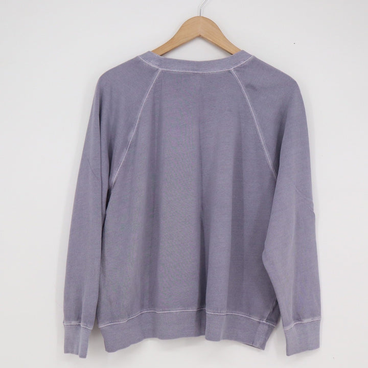 Old Navy Mens Large Faded Purple Raglan Crew Neck Sweatshirt V-Stitch