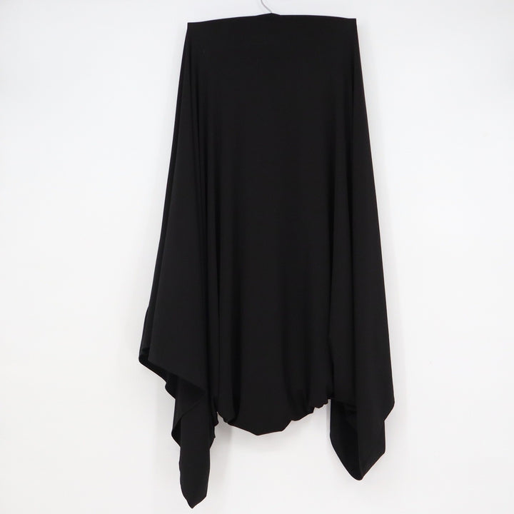 Black Draped Open Front Wrap Shawl Asymmetrical Oversized Poncho One Size