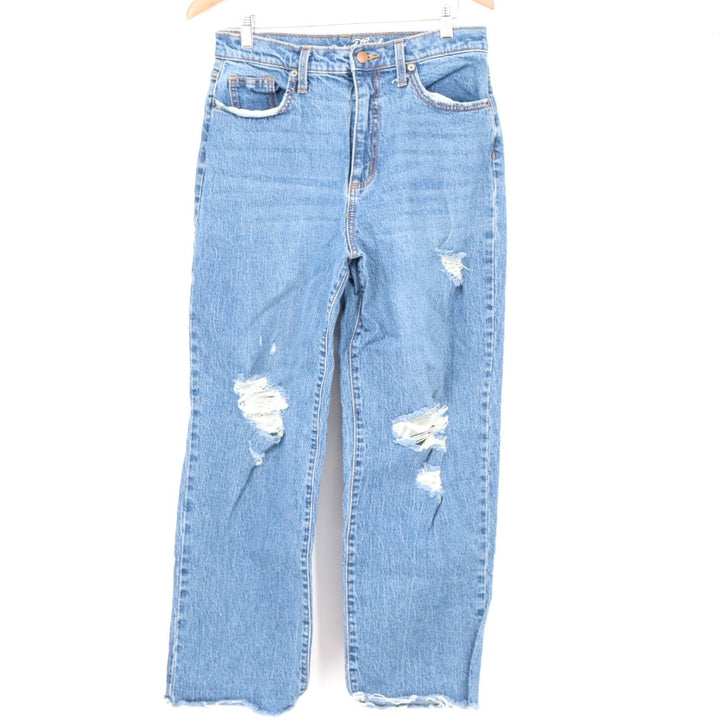 Universal Thread Womens High Rise Straight Leg Distressed Jeans Blue 12/31L
