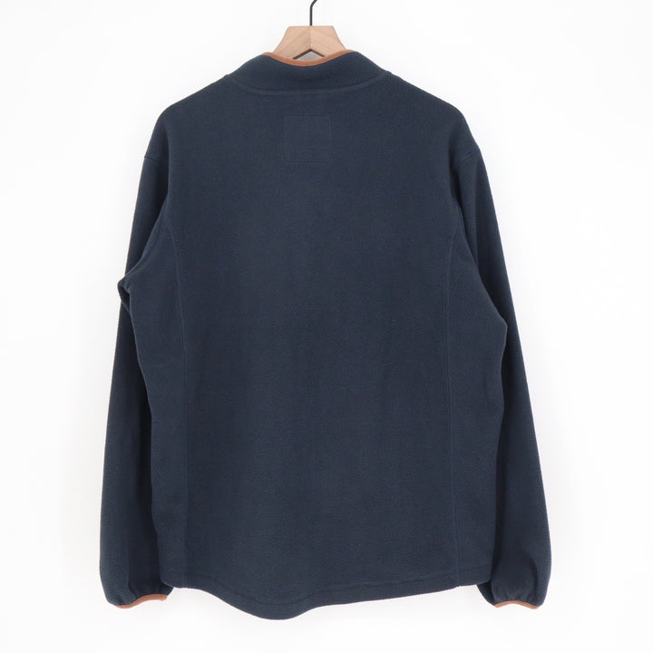 Hawke & Co Outfitter Mens Navy Blue Quarter Zip Fleece Pullover Large