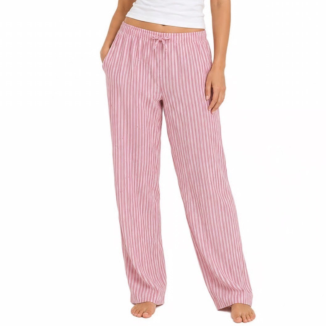 Love by Gap Pink White Striped Heart Peace Sign Cotton Pajama Pants Women's