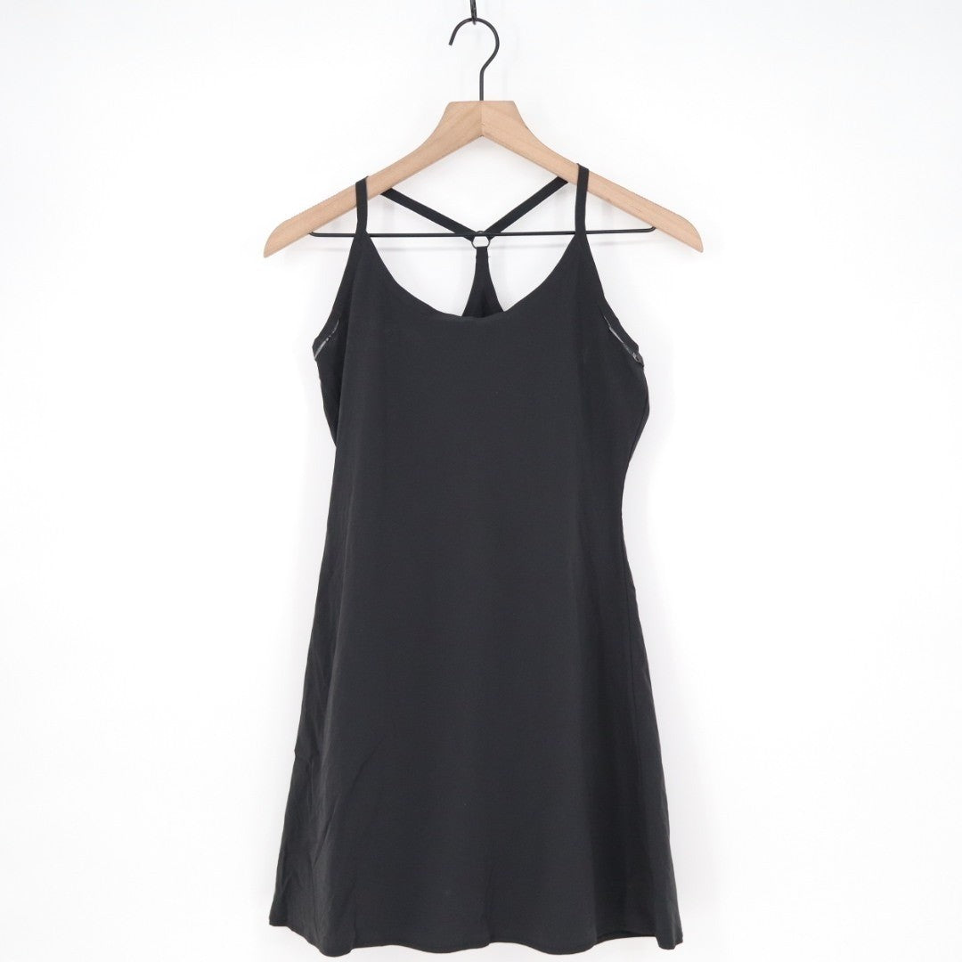 Outdoor Voices Tennis Dress Womens Small Black Racerback Stretch Built-In Shorts