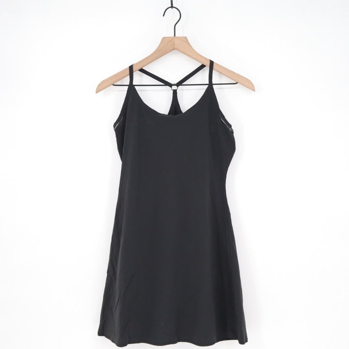 Outdoor Voices Tennis Dress Womens Small Black Racerback Stretch Built-In Shorts