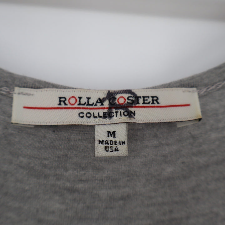 Rolla Coster Maxi Dress Womens Medium Heather Gray Layered Wide Straps Racerback