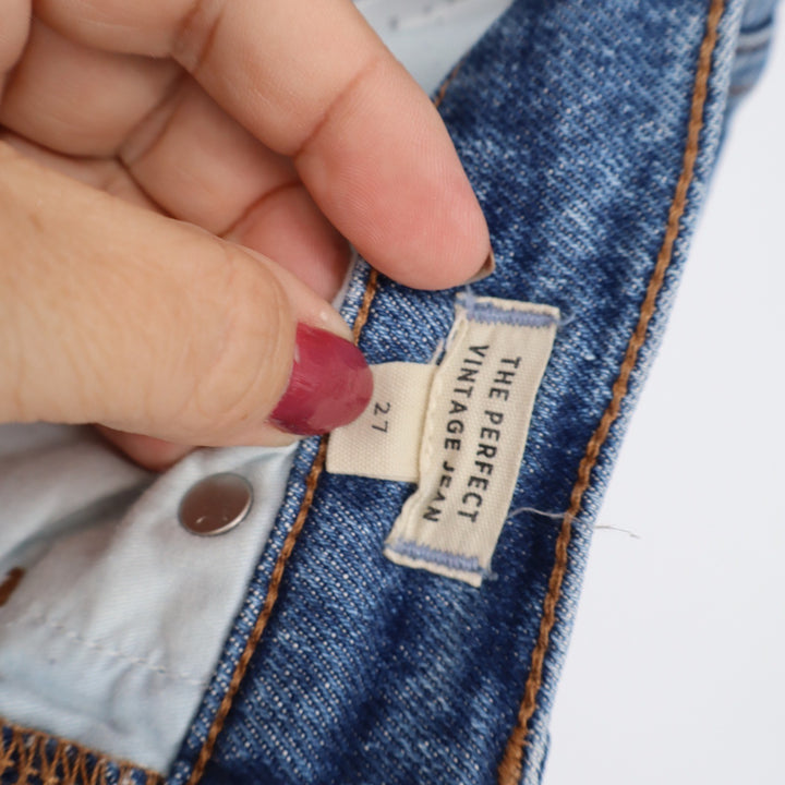 Madewell Jeans Womens 27 The Perfect Vintage Jean Blue High Rise Excellent
